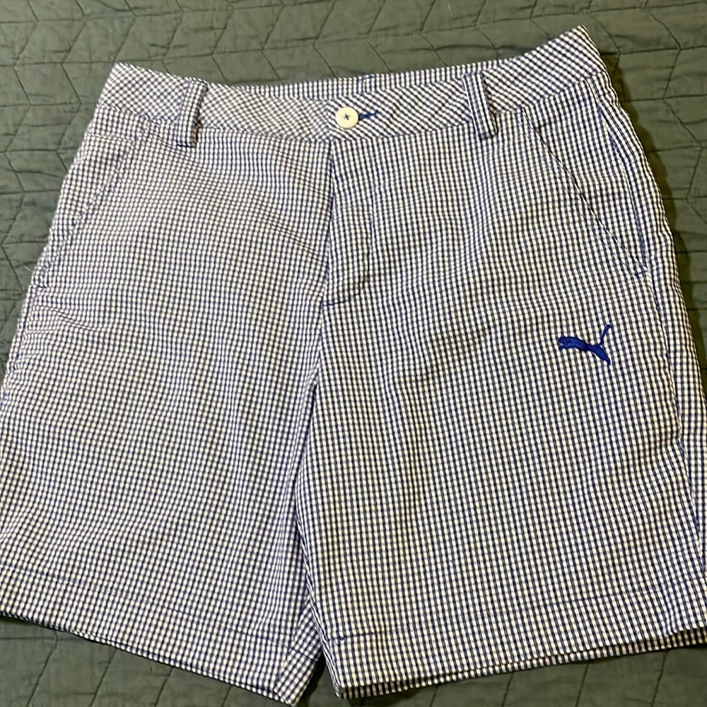 Puma Plaid Shorts Sz 32